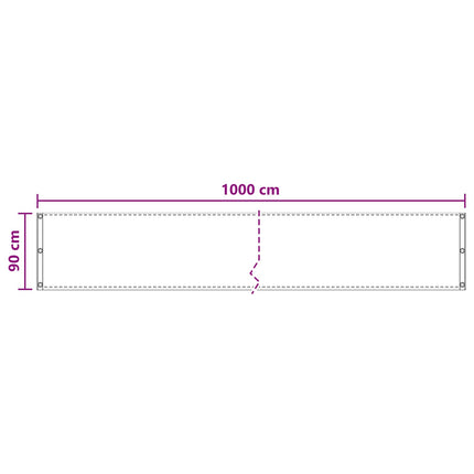 Balkong Skärm Sand 90 x 1000 cm HDPE och Aluminium