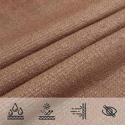 Solsätt segel Taupe 2 x 2 x 2 m HDPE