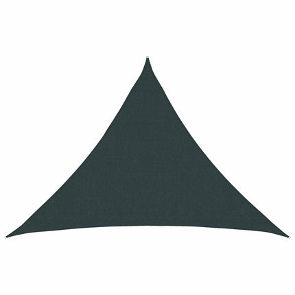 Solsätt segel 7 x 5 x 5 m HDPE Triangulär Mörkgrön