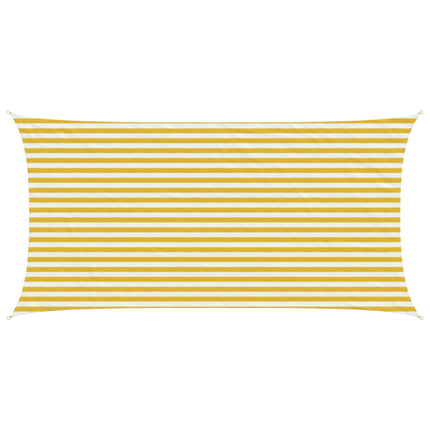 Solsätt segel Gul och Vit 2,5 x 6 m HDPE