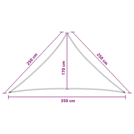 Solsätt segel 2,5 x 2,5 x 3,5 m HDPE