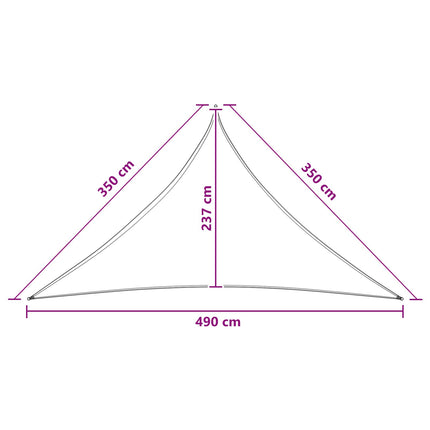 Solsätt segel 3,5 x 3,5 x 4,9 m HDPE