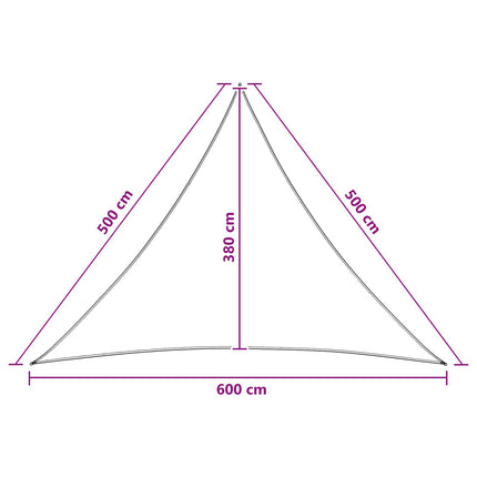 Solsätt segel 5 x 5 x 6 m HDPE