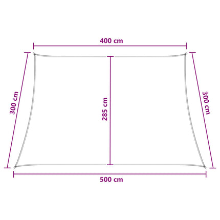 Solsätt segel Gul och Vit 4 / 5 x 3 m HDPE