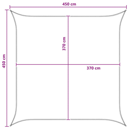 Solsätt segel Blå och Vit 4,5 x 4,5 m HDPE