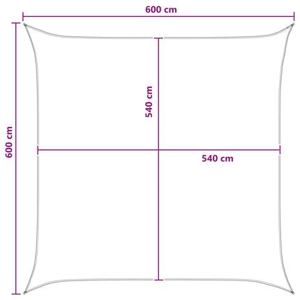 Solsätt segel Blå och Vit 6 x 6 m HDPE