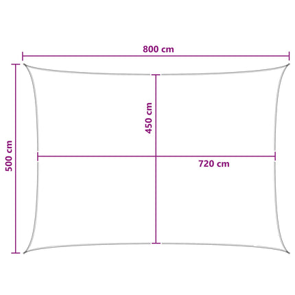 Solsätt segel Blå och Vit 5 x 8 m HDPE