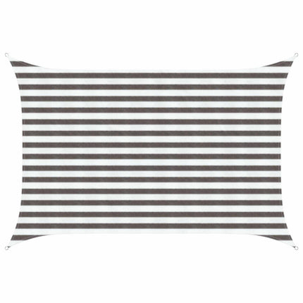 Solsätt segel Ljusgrå och vit. 2 x 3 m HDPE