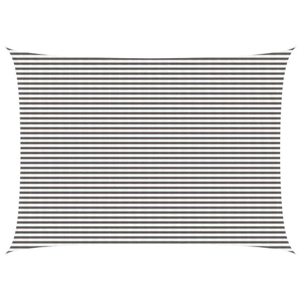 Solsätt segel Ljusgrå och vit. 5 x 6 m HDPE