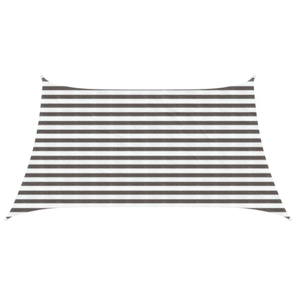 Solsätt segel Ljusgrå och vit. 3 / 4 x 2 m HDPE