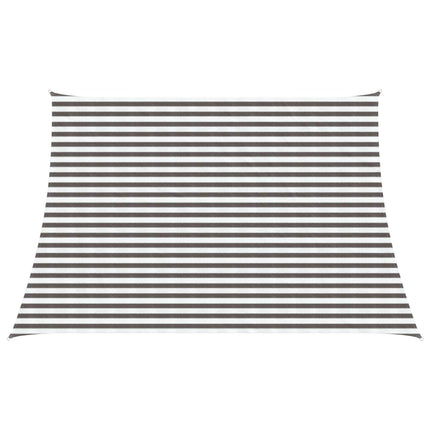 Solsätt segel Ljusgrå och vit. 4 / 5 x 3 m HDPE
