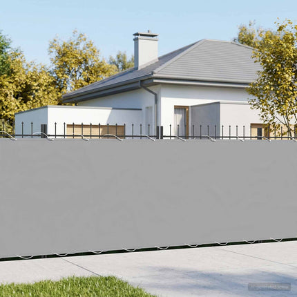 Balkongskärm 180 x 200 cm Tyg med PU-beläggning Ljusgrå