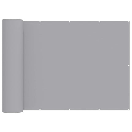 Balkongskärm 180 x 400 cm Tyg med PU-beläggning Ljusgrå