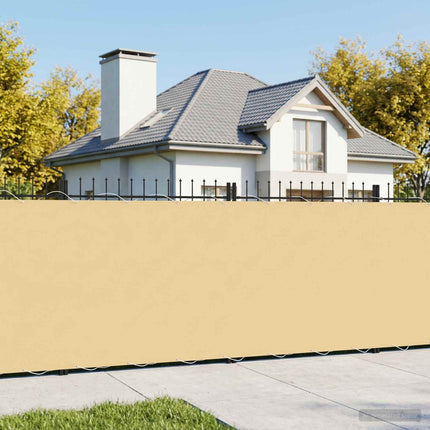 Balkongskärm 180 x 300 cm Tyg med PU-beläggning Sand
