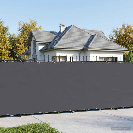 Balkongskärm 150 x 500 cm Tyg med PU-beläggning Antracit