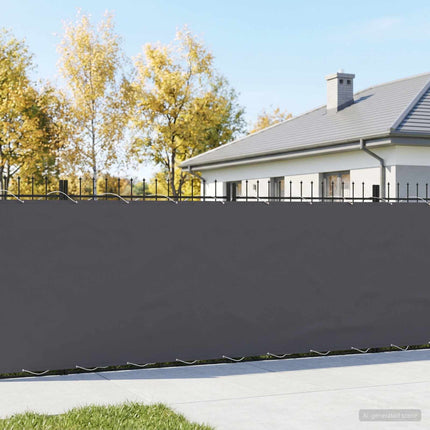 Balkongskärm 180 x 600 cm Tyg med PU-beläggning Antracit