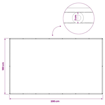 Balkongskärm 180 x 300 cm Tyg med PU-beläggning Antracit