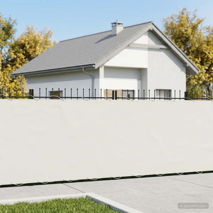 Balkongskärm 150 x 1000 cm Tyg med PU-beläggning Vit