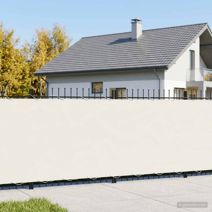Balkongskärm 180 x 200 cm Tyg med PU-beläggning Vit