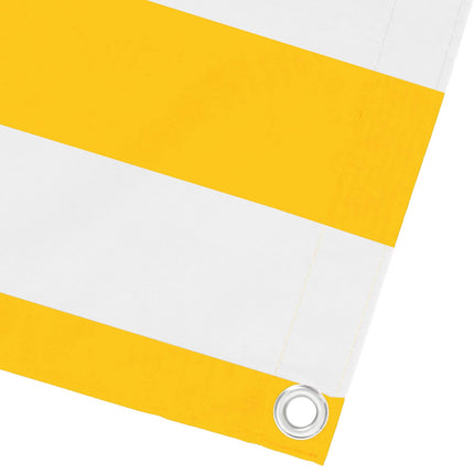 Balkongskärm 150 x 1000 cm Tyg med PU-beläggning Gul och Vit