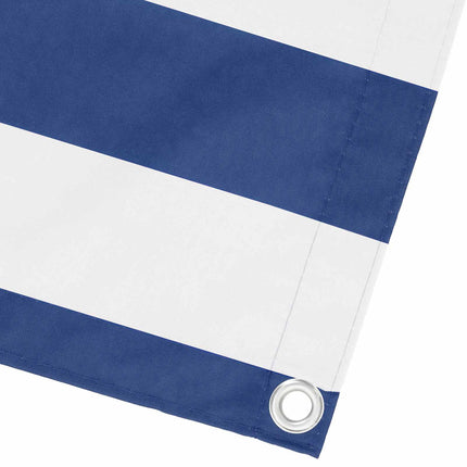 Balkongskärm 150 x 300 cm Tyg med PU-beläggning Blå och Vit