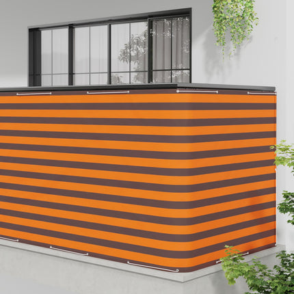 Balkongskärm 150 x 500 cm Tyg med PU-beläggning