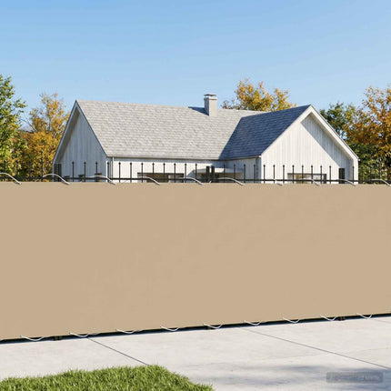 Balkongskärm 180 x 600 cm Tyg med PU-beläggning Beige
