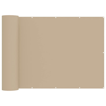 Balkongskärm 180 x 300 cm Tyg med PU-beläggning Beige