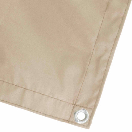 Balkongskärm 180 x 600 cm Tyg med PU-beläggning Beige
