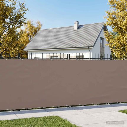 Balkongskärm 150 x 600 cm Tyg med PU-beläggning Taupe