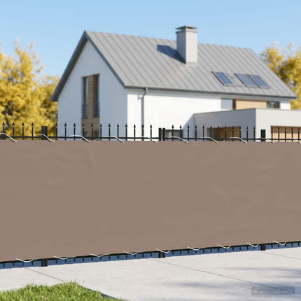 Balkongskärm 180 x 300 cm Tyg med PU-beläggning Taupe
