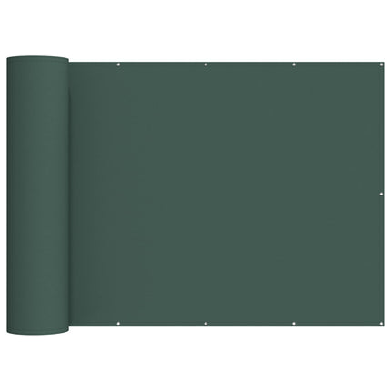 Balkongskärm 150 x 800 cm Tyg med PU-beläggning Mörkgrön