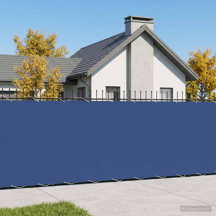 Balkongskärm 150 x 600 cm Tyg med PU-beläggning Blå