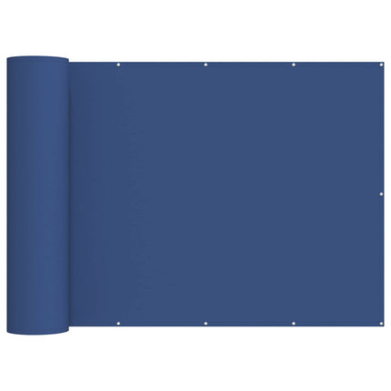 Balkongskärm 150 x 400 cm Tyg med PU-beläggning Blå