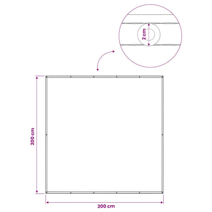 Balkongskärm 200 x 200 cm Tyg med PU-beläggning Blå