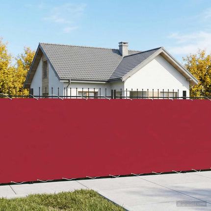 Balkongskärm 150 x 300 cm Tyg med PU-beläggning Röd