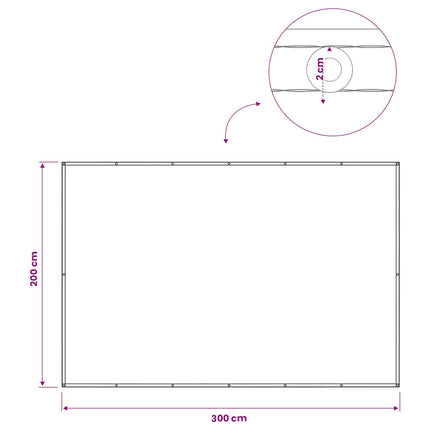 Balkongskärm 200 x 300 cm Tyg med PU-beläggning Röd