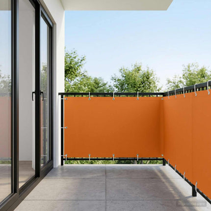 Balkongskärm 150 x 700 cm Tyg med PU-beläggning Orange