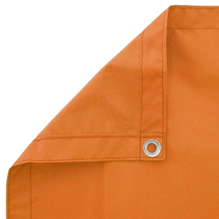 Balkongskärm 150 x 600 cm Tyg med PU-beläggning Orange