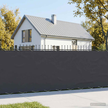 Balkongskärm 150 x 800 cm Tyg med PU-beläggning Svart