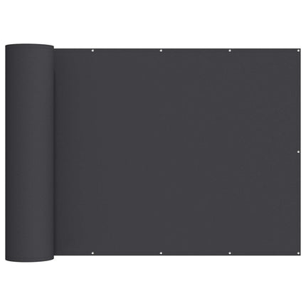 Balkongskärm 150 x 1000 cm Tyg med PU-beläggning Svart