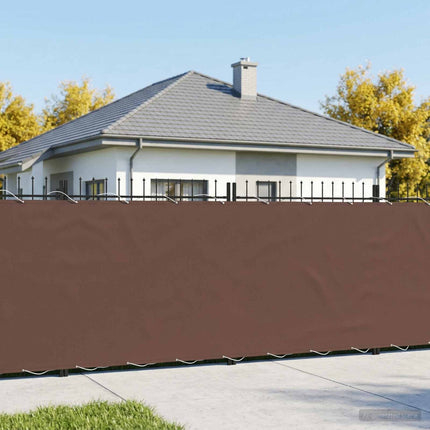 Balkongskärm 150 x 700 cm Tyg med PU-beläggning Brun