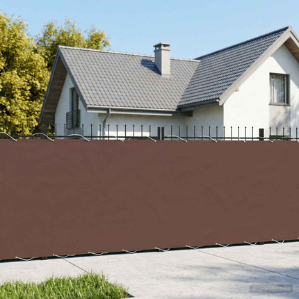 Balkongskärm 180 x 400 cm Tyg med PU-beläggning Brun