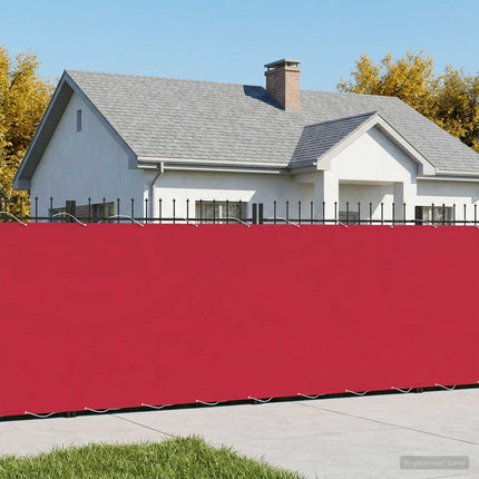 Balkongskärm 150 x 400 cm Tyg med PU-beläggning Vinröd