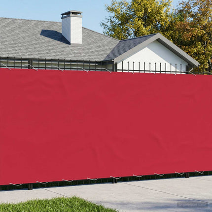Balkongskärm 180 x 600 cm Tyg med PU-beläggning Vinröd