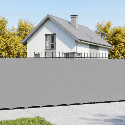 Balkongskärm 1,2 x 15 m Tyg med PU-beläggning Ljusgrå
