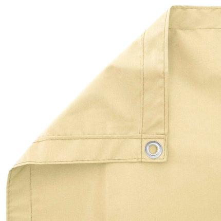 Balkongskärm 1,2 x 15 m Tyg med PU-beläggning Beige