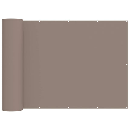 Balkongskärm 1,2 x 15 m Tyg med PU-beläggning Taupe