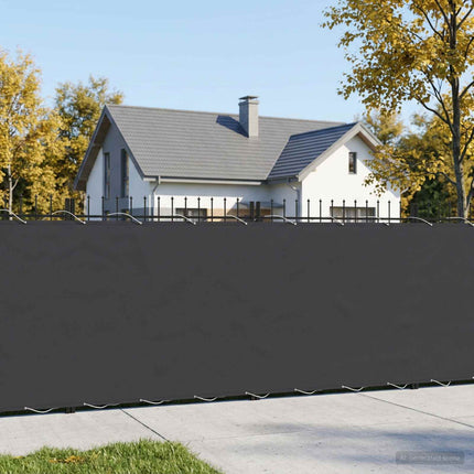 Balkongskärm 1,2 x 15 m Tyg med PU-beläggning Svart