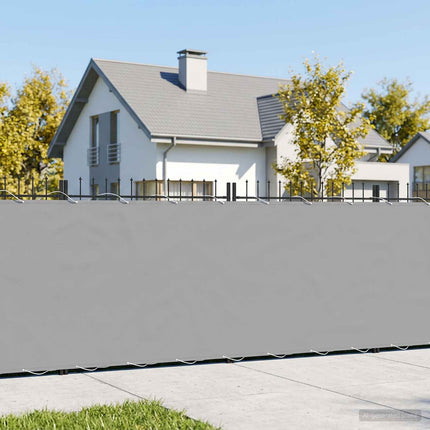Balkongskärm 1,2 x 25 m Tyg med PU-beläggning Ljusgrå